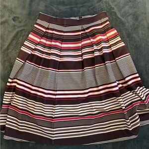 New York & Company A-Line Skirt with Multicolor Stripes